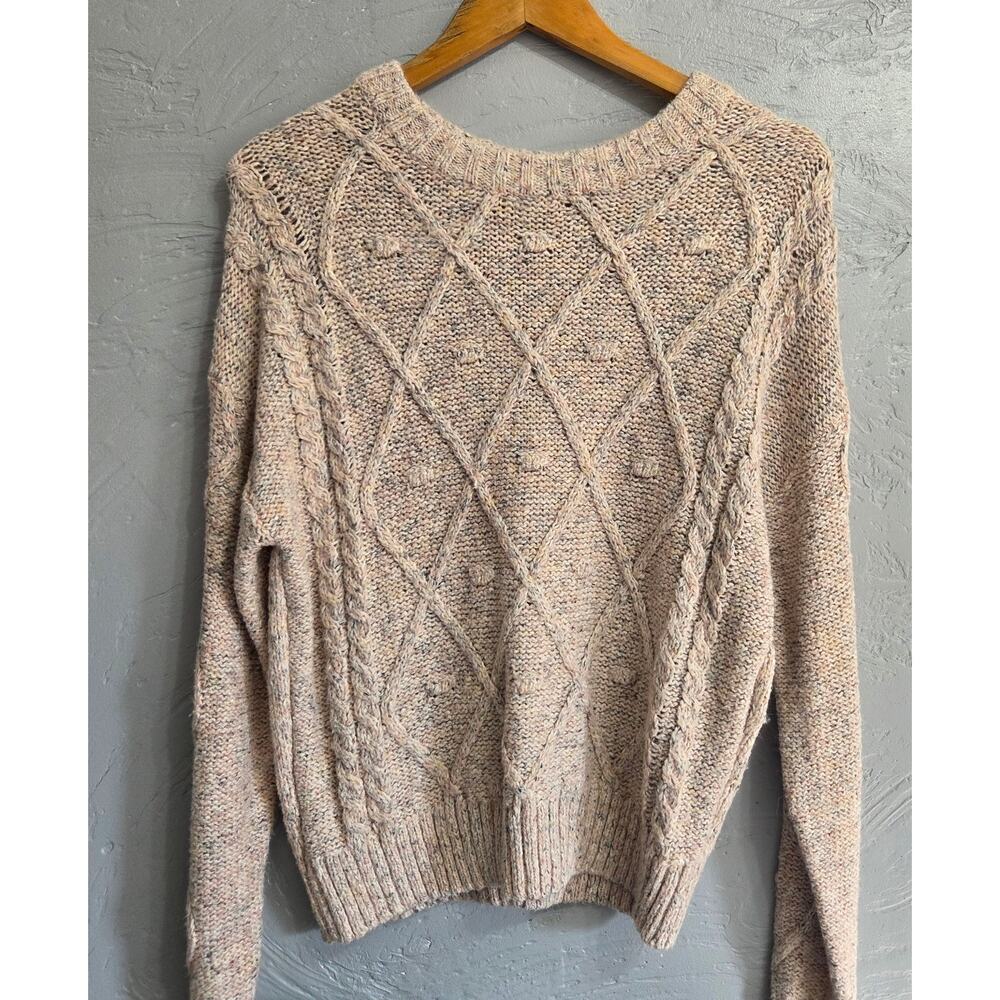 Time and Tru Woman's Pink and Grey Sweater Size Small